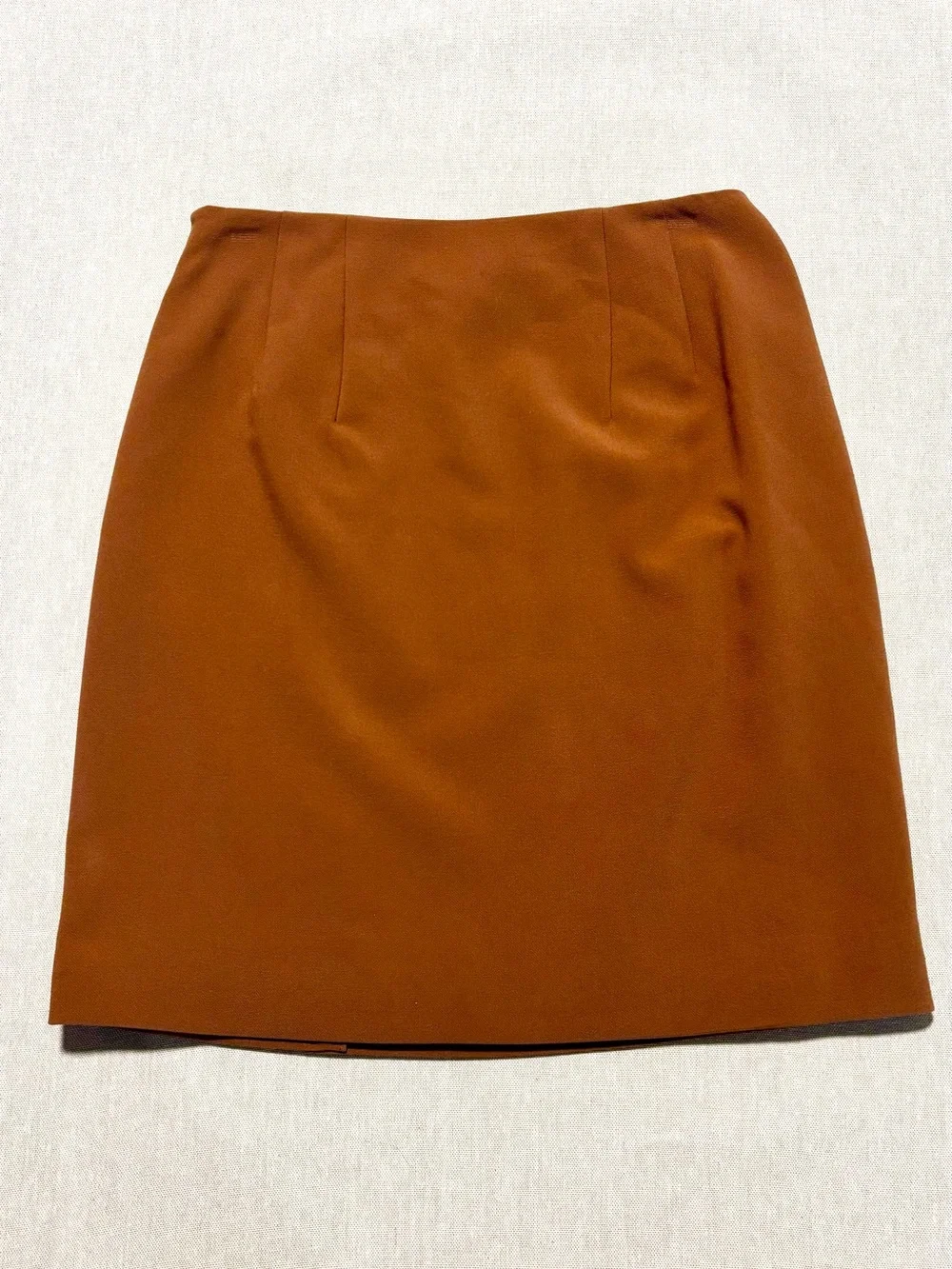 White House Black Market Rust Mini Skirt with Lace-Up Detail